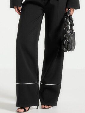 Maniere De Voir Contrast Piped Trousers